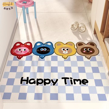 卡通入戶門地墊防水防油pvc腳墊玄關門口多巴胺墊子可擦免洗門墊 pc6271