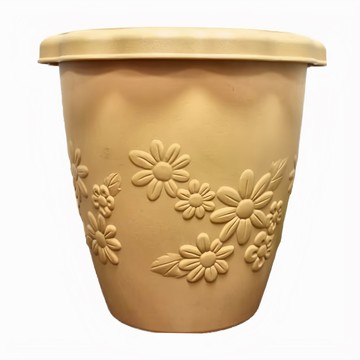 百貨King 花兒姿花盆/盆栽 2個 30cm 淺咖啡色  1組