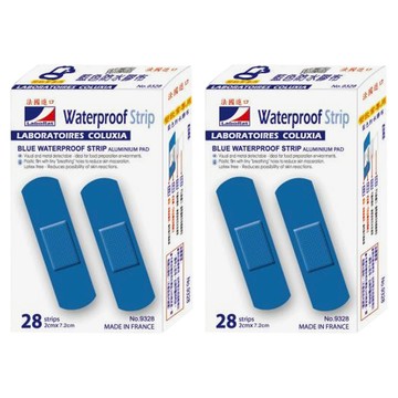 LaboRat 可盧雅藍色鋁膜防水膠布  2 x 7.2cm  28片  2盒