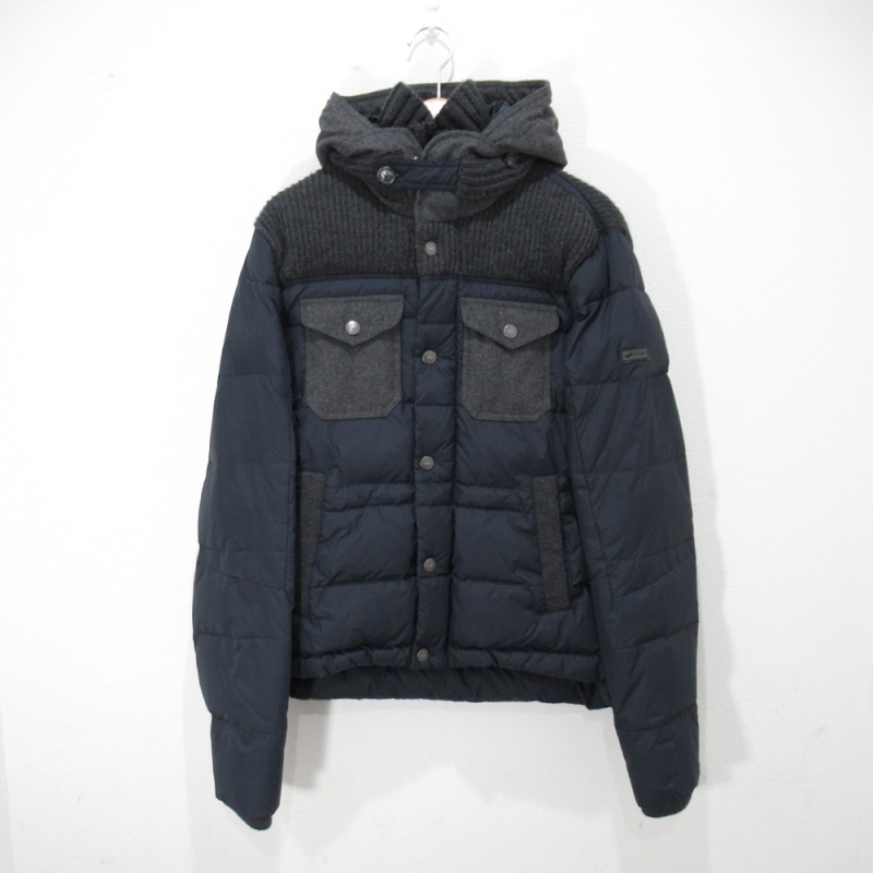 GAS BATWIN/S WOOL 切替 DOWN JACKET PUREDUCKDOWN ガス ダウン