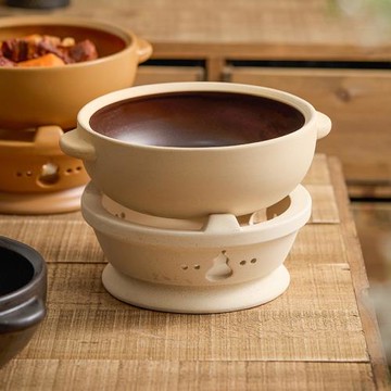 廠家雙耳陶瓷砂鍋耐高溫煤氣灶明火加熱餐具煲湯鍋干鍋小火鍋爐子
