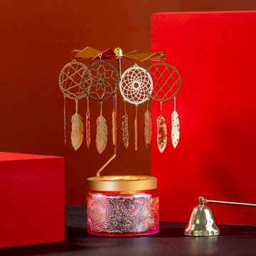 香薰香氛蠟燭飛鳥星月貓咪捕夢網旋轉燭臺voluspa走馬燈浪漫燭光