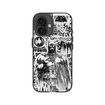 iPhone 16 Clear (相機按鈕) 酷墨灰 - Batman 蝙蝠俠 - 蝙蝠俠塗鴉