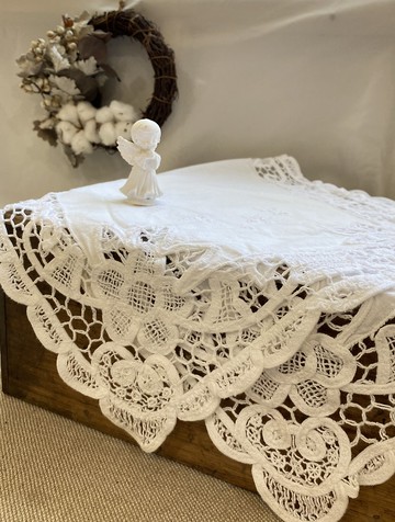 【好日戀物】德國vintage 古董手工鉤針蕾絲桌旗042氛圍感家