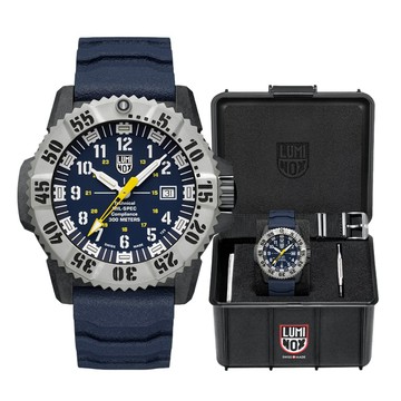 LUMINOX 雷明時MIL-SPEC 軍規腕錶 雙錶帶禮盒組 - Deep Blue 3355SET