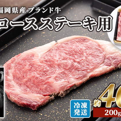 牛肉 国産 博多和牛 ロース ステーキ用 約400g 約200g×2枚入 福岡県産 配送不可：離島