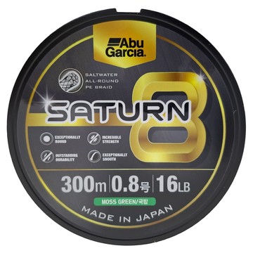 Abu Garcia SATURN 土星X8 八編 海水適用 全方位PE編織線  300m  D.GREEN  1個