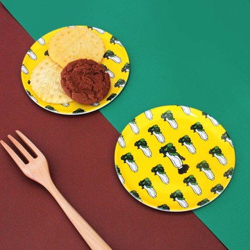 故宮多用途點心盤 - 翠玉白菜黃 (二入)