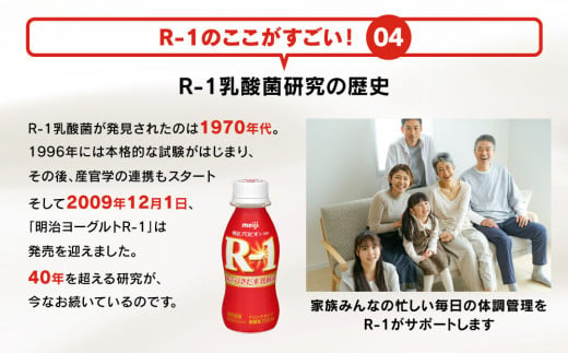 明治 プロビオヨーグルト R-1 ドリンクタイプ 低糖・低カロリー ブルーベリー 112g×36本（各12本×3種）×6回 ヨーグルトドリンク