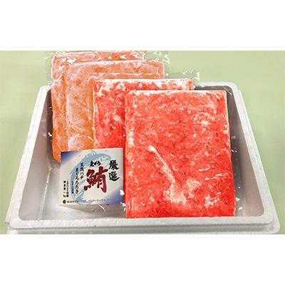 ふるさと納税 大田原市 天然マグロサーモンネギトロ　各250g×2