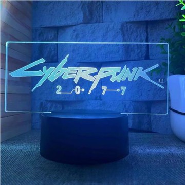 賽博朋克2077邊緣行者周邊模型擺件電競裝飾燈酒吧3D小夜燈氛圍燈