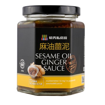 毓秀私房醬 麻油薑泥 250公克/罐 一罐 純素 調味醬 拌麵