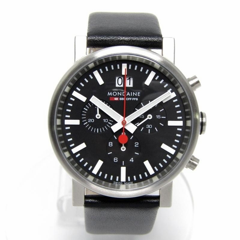 美品 MONDAINE モンディーン Evo Chrograph 30304 エヴォ クロノ