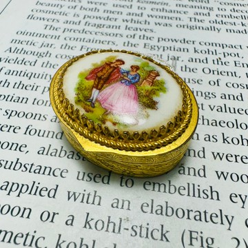 義大利談情說愛銅鍍金小盒