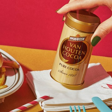 聖誕快樂【片岡 VAN HOUTEN】 COCOA 純可可粉(鐵罐裝100g/200g)《完美禮品本舖》
