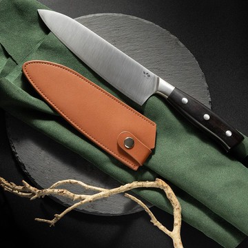 葉添-精工系列 主廚刀-戶外露營皮革刀套組