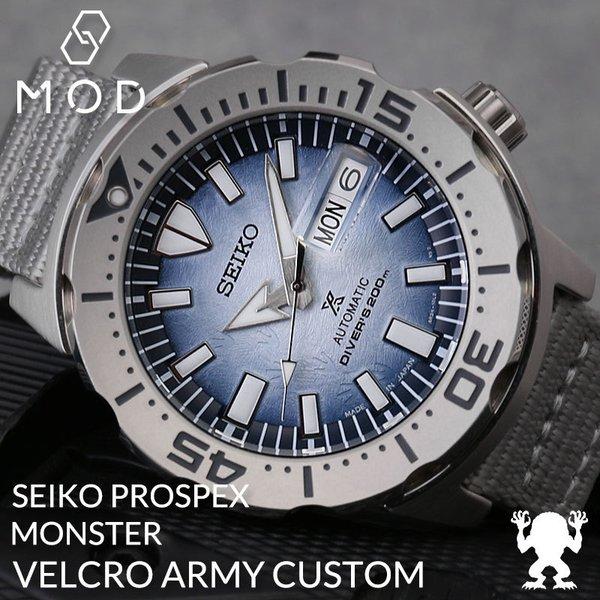 当店限定 カスタム セイコー 腕時計 SEIKO 時計 プロスペックス SBDY105 SBDY115 ダイバーズ ウォッチ モンスター シリーズ  MONSTER ベルクロ マジックテープ | LINEブランドカタログ