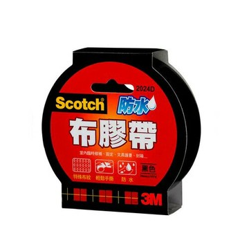 3M Scotch 強力防水布膠帶 24 mm x 15y / 個 黑 2024D【APP滿額下單10%點數(單一帳號最高5000點)】1/31止
