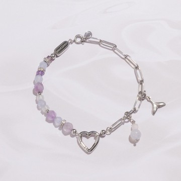 CONNY 海洋聯名 | 紫水晶 藍紋瑪瑙 白水晶 粉晶 | 天然水晶手鍊