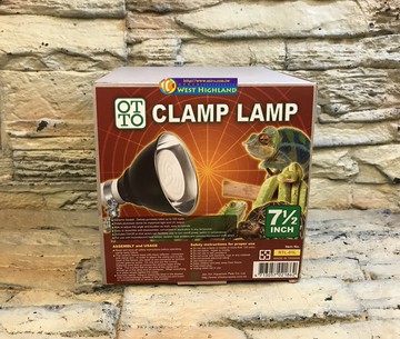 【西高地水族坊】台灣OTTO 加長型陶瓷夾燈 爬蟲夾燈(外黑內拋光)L