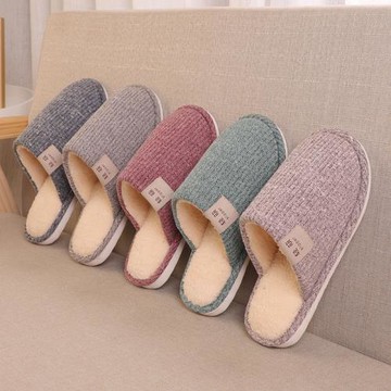 冬季棉拖鞋男居家用保暖毛絨情侶拖鞋女防滑軟底月子家居毛拖鞋