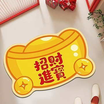 防滑地墊✨ 新年喜慶發財硅藻泥浴室玄關廁所衛生間門口吸水防滑速干地墊地毯 地毯地墊 絨毛地毯 浴室腳踏墊 吸水地墊