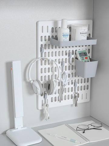 免打孔洞洞板置物架壁掛衛生間浴室掛衣鉤墻上門后掛鉤收納墻書房