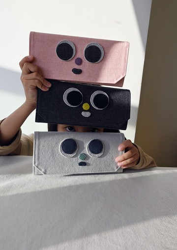 寶寶臉 帆布紙長夾-限量款各一/超輕量/錢包/無動物成分 手工皮夾