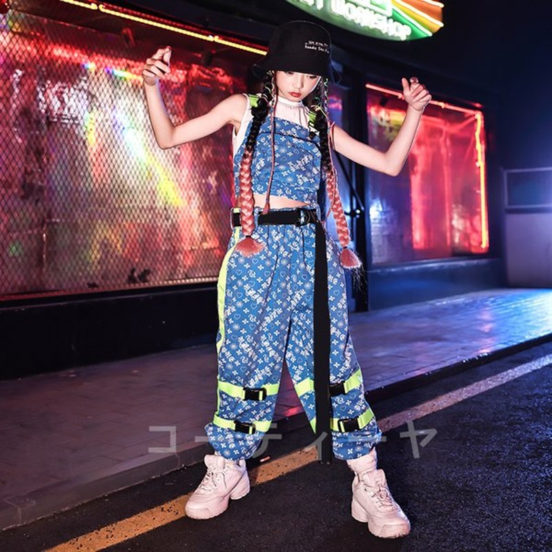 キッズダンス衣装 ヒップホップ 女の子 ステージ衣装 jazz 韓国子供服 HIPHOP 応援団 ジャズダンス 練習着 セット 団体服 チェック柄ロング パンツ 通販 LINEポイント最大GET | LINEショッピング