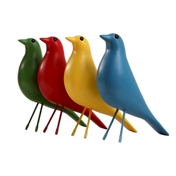 北歐伊姆斯小鳥擺件家居客廳桌面裝飾擺件軟裝樹脂創意樣板工藝品