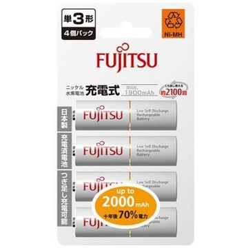 富士通Fujitsu日本製3號鎳氫充電電池/HR-3UTC(4B)/2000mAh/4入/卡