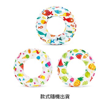 【泳具】20吋花樣泳圈(適用年齡：3-6歲)-款式隨機出貨
