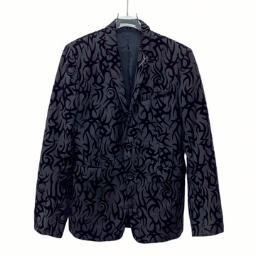 (M) dior西裝中性寬鬆羊毛莿棘黑色外套