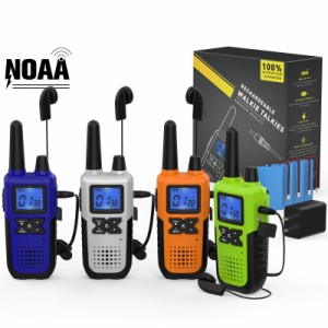 Long Range Walkie Talkies Rechargeable for Adults NOAA Way Radios Walkie Talkies Pack Long Distance Walkie-Talkies