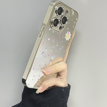免運+隔日🚚電鍍鏡面手機殼 漫天星 適用於蘋果17promax 16Pro 15plus 14 13 12 11防摔