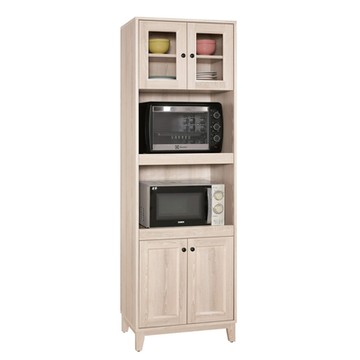 【文創集】班特 時尚2尺四門高餐櫃-60x40x180cm免組