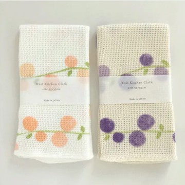 日本 Inoda 編織洗碗巾 水果圖案-橘 1st (JN775-021-43)