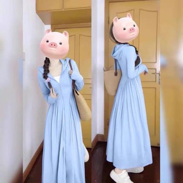 防曬衣長款全身夏季防嗮衣修身防曬裙2025新款女款超長外套防曬服