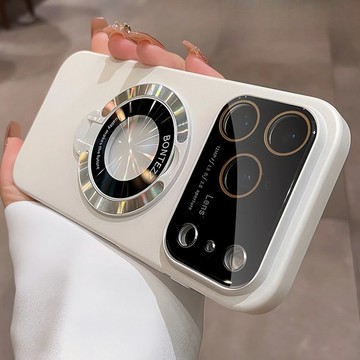 秒變17 隱形金屬支架 磨砂質感手機殼 適用於 iPhone 17 16 15 14 13 12 11Promax防摔殼