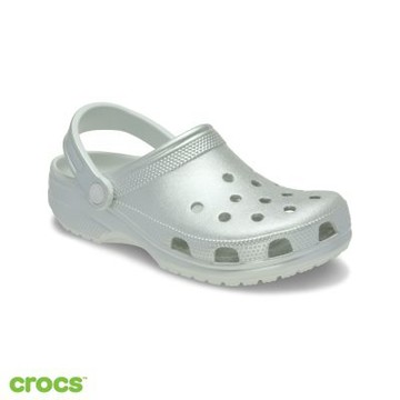 Crocs卡駱馳 (中性鞋) 經典金屬色克駱格 中性鞋-月光灰色 214010-1NK
