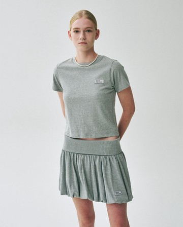 MARDI MERCREDI 泡泡迷你裙 灰色 小標 VOLUME MINI SKIRT