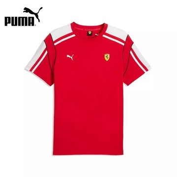 【PUMA】 法拉利經典系列MT7肩袖撞色短袖T恤(M)_男性_63583602｜官方直營