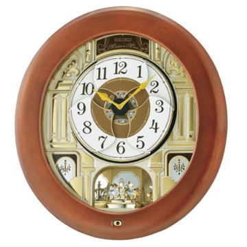 seiko SK037 精工鐘 (QXM340B) 古典優雅歐洲旋轉面盤圓形音樂鐘/47.3*43.5*10.6 cm｜樂天全館特惠中★指定刷卡回饋10%