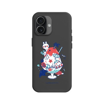 iPhone 17 SolidX 黑 - 懶散兔與啾先生 Lazy Rabbit and Mr.Chu - 海洋剉冰