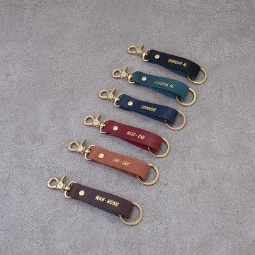 鑰匙圈 掛鉤 真皮 客製燙金 贈品 禮品