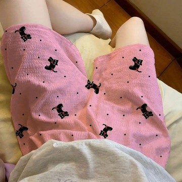 【 𝑭𝒍𝒐𝒘𝒆𝒓𝒔𝒆𝒂】’夏季卡通ins寬鬆短款可外穿短褲女可愛新款薄款雲朵休閒遛彎家居