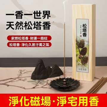 臺灣炫貨🍥【老師父推薦】鬆塔香房間空氣清爽線香古法淨化磁場家用松果香薰 鬆塔香 線香 鬆果香薰 天然鬆塔香線香