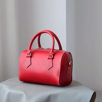 Nina Boston 迷你波士顿包  红色 带内胆