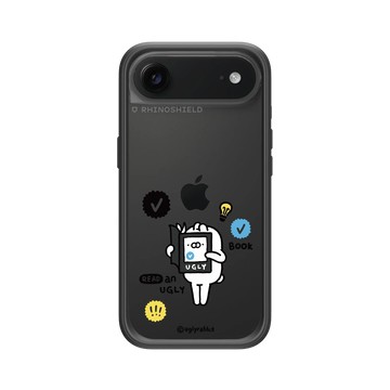 iPhone Air Mod NX -邊框背蓋組合 (相機按鈕) 黑 - Ugly Rabbit 醜白兔 - 一本醜白書