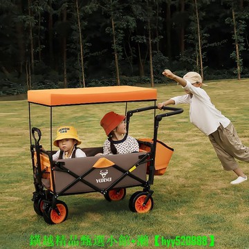 【現貨可開發票】亞得賽戶外折疊便攜小推車露營四輪旅游手拉車野營野餐釣魚營地車